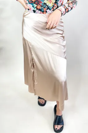 Marlene Satin Midi Skirt