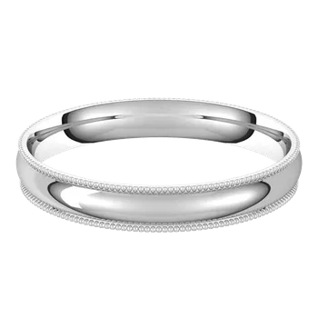 Milgrain Edge Narrow Wedding Band