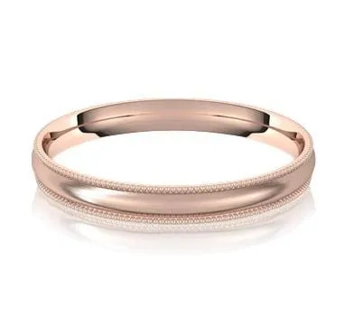 Milgrain Edge Narrow Wedding Band