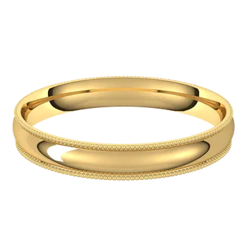 Milgrain Edge Narrow Wedding Band