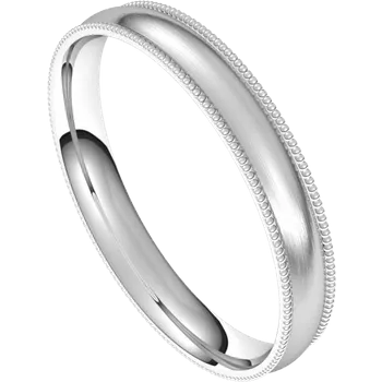 Milgrain Edge Narrow Wedding Band