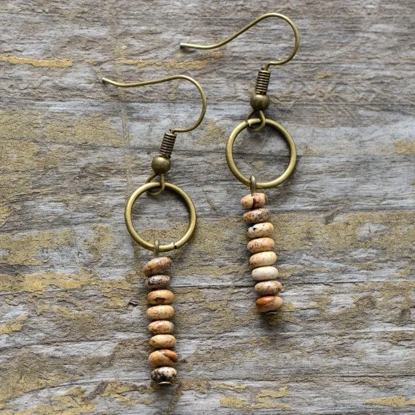 Ngawa King Jasper Dangle Earrings