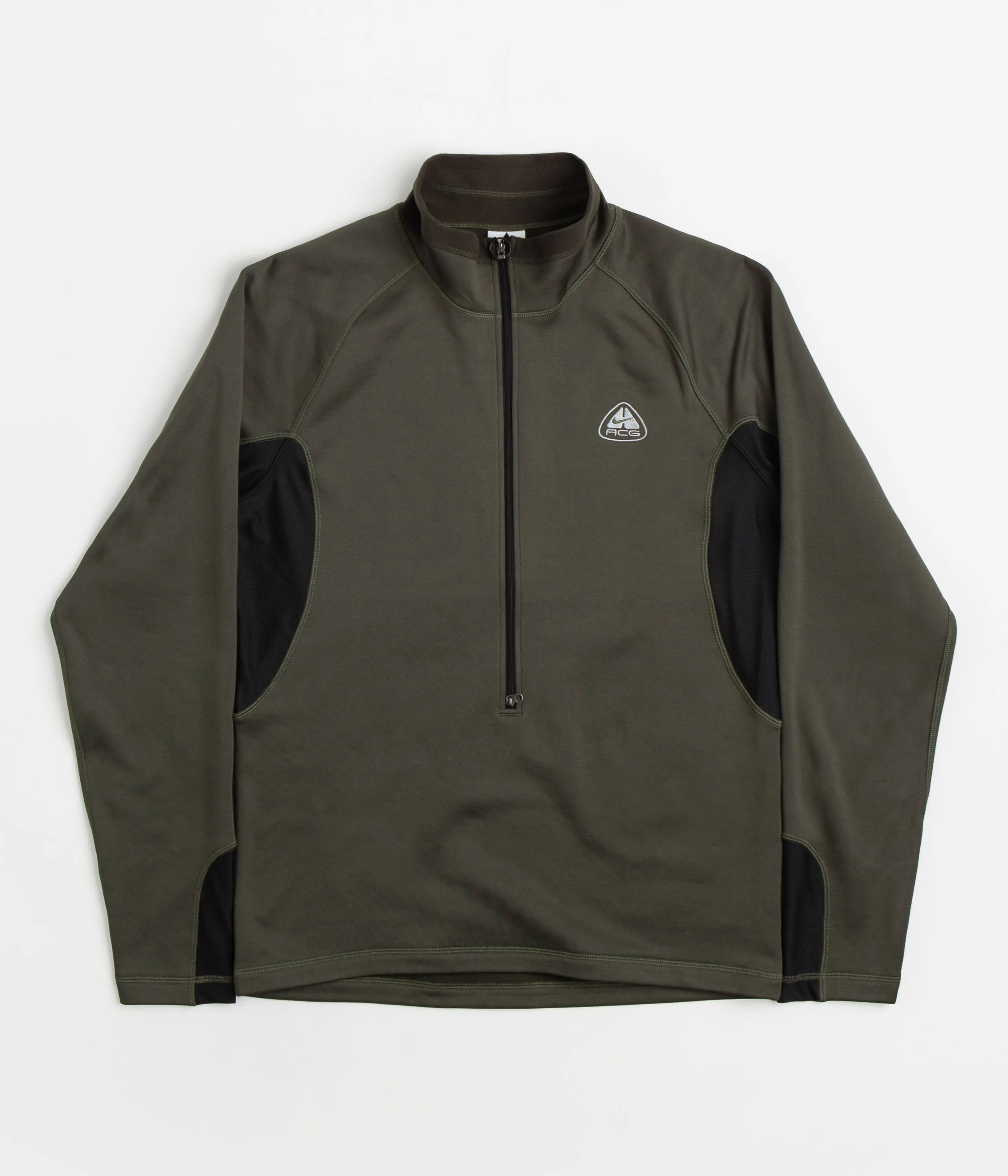 Nike ACG Oregon Series Polartec Zip Sweatshirt - Cargo Khaki / Black / Wolf Grey