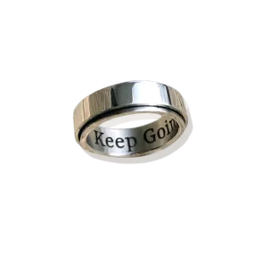 Personalized Classic Block Fidget Ring