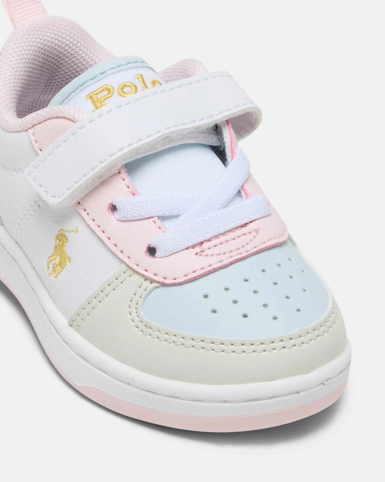 Polo Court II Pre-School Infant White/Pink/Blue/Yellow