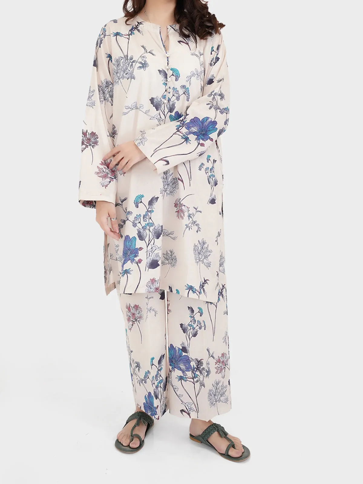 "AOIBHE" Printed Two Piece Suit