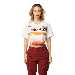 Racing Cropped T-Shirt - Red