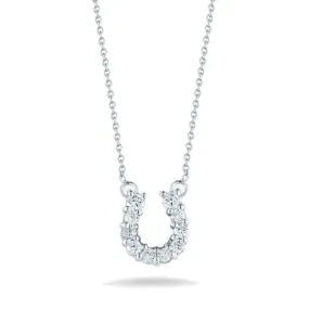 Roberto Coin 18k White Gold Diamond Horseshoe Necklace