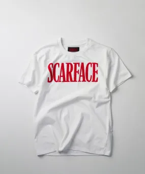 Scarface Logo Caviar Print Short Sleeve Tee - White