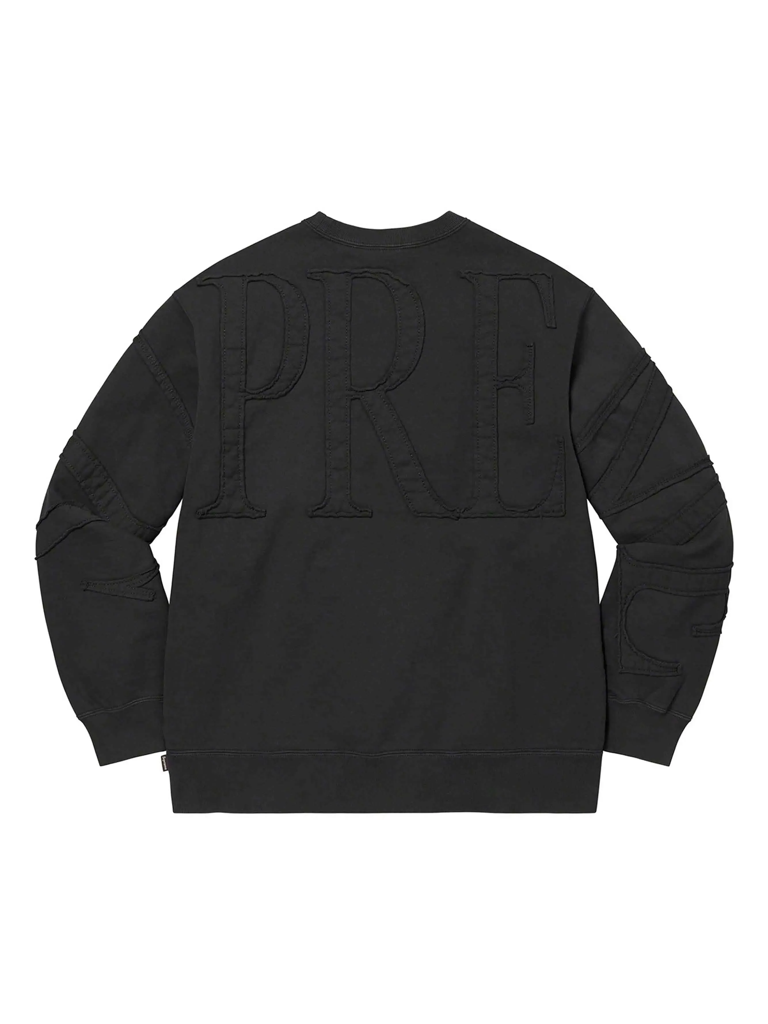 Supreme Tonal Applique Crewneck Black (SS22)