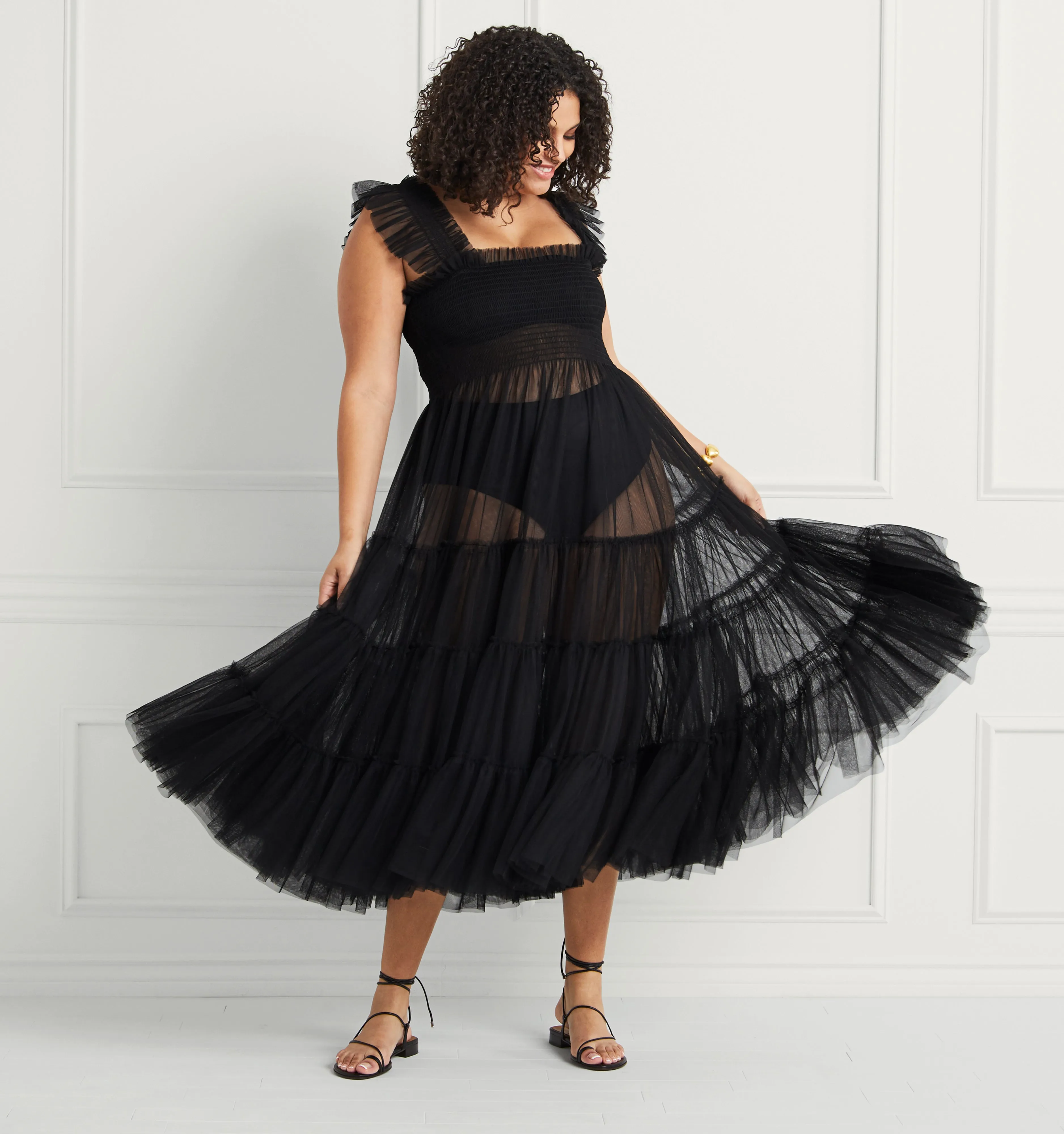 The Tulle Ellie Nap Dress - Black Tulle