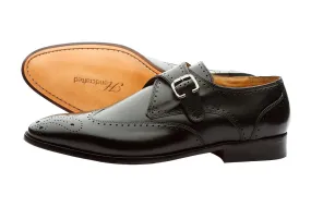 WINGCAP SINGLE STRAP BROGUE MONK – BLACK